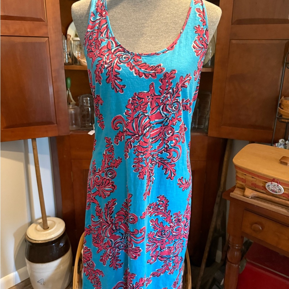 Lilly Pulitzer Pink and Blue Patterned Dress